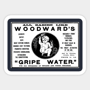 👶 Woodwards Baby Gripe Water 👶 circa 1900 Sticker